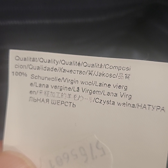 Hugo Boss 46R Wool Blazer Sport Coat Jacket Striped Navy & black 2 Buttons Long - Picture 9 of 9